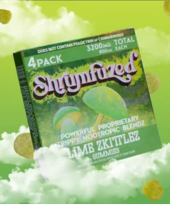 Shrumfuzed 4pk Gummies (3200mg) Lime Zkittlez